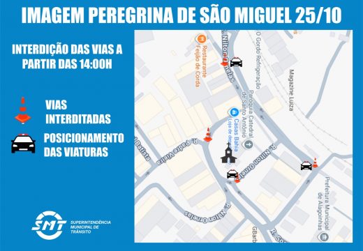INTERVENÇÕES NO TRÂNSITO DURANTE O ACOLHIMENTO DA IMAGEM PEREGRINA DE SÃO MIGUEL