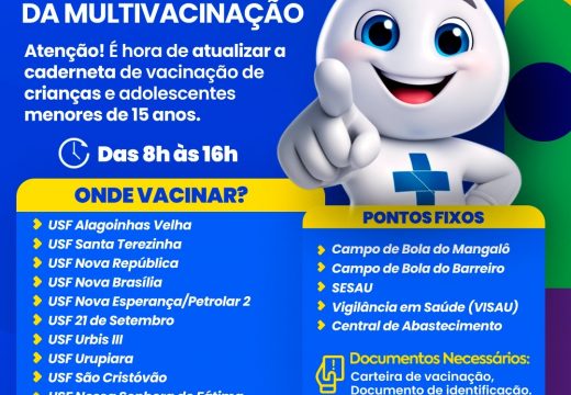 Alagoinhas realiza ‘Dia D’ da Campanha de Multivacinação neste sábado (22)