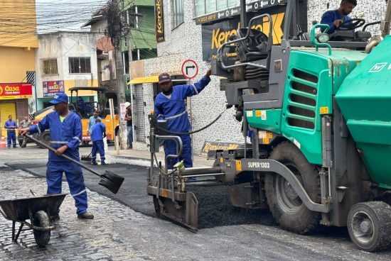 Rua Visconde do Rio Branco recebe intervenção integrada à requalificação do viaduto da Rua do Catu