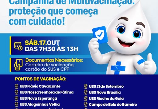 Alagoinhas promove campanha em celebração ao Dia Nacional da Vacinação