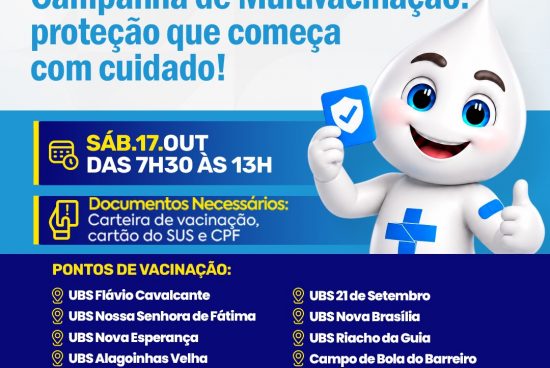 Alagoinhas promove campanha em celebração ao Dia Nacional da Vacinação